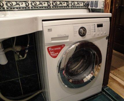 Узкая стиральная машина в интерьере