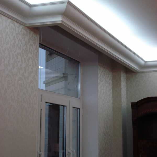 Подсветка потолка из гипсокартона светодиодной лентой